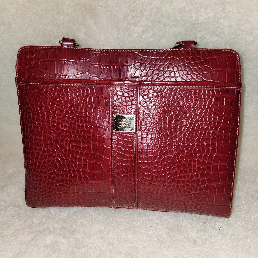 Liz Claiborne Red Faux Crocodile purse